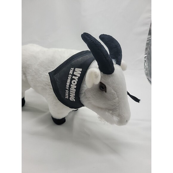 BILLY Plush White Billy Mountain Goat Stuffed Animal Toy 11" WYOMING THE COWBOY - Picture 2 of 16
